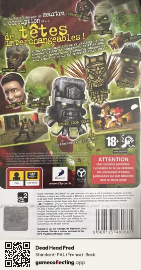 Dead Head Fred PlayStation Portable, France box back