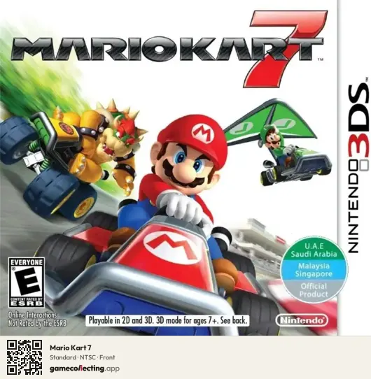 Mario Kart 7 Nintendo 3DS, NTSC box front
