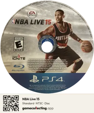 NBA Live 15 PlayStation 4, NTSC disc