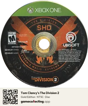 Tom Clancy's The Division 2 Xbox One, NTSC disc