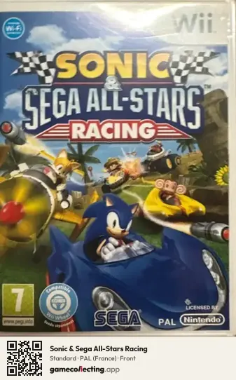 Sonic & Sega All-Stars Racing Nintendo Wii, France box front