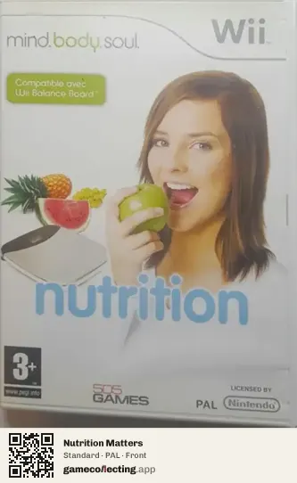Nutrition Matters Nintendo Wii, PAL box front