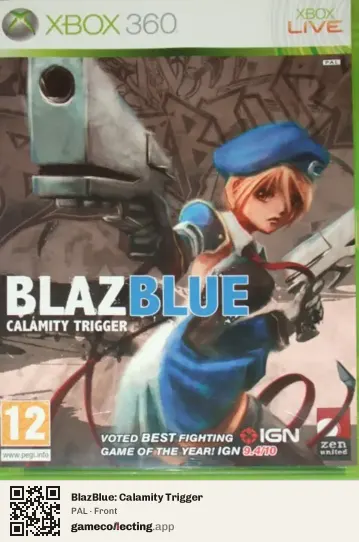 BlazBlue: Calamity Trigger Xbox 360, PAL box front