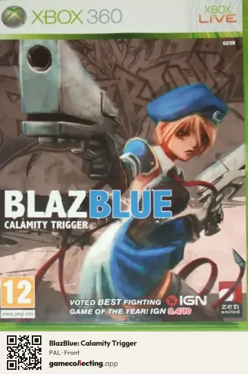 BlazBlue: Calamity Trigger Xbox 360, PAL box front