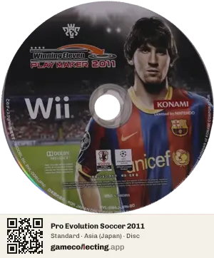 Pro Evolution Soccer 2011 Nintendo Wii, Asia disc