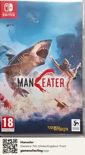 Maneater Nintendo Switch, United Kingdom box front