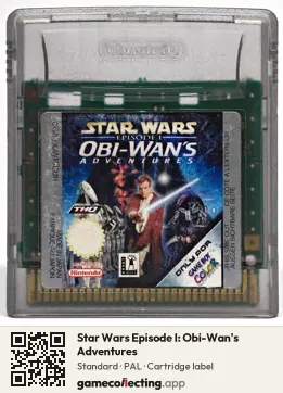 Star Wars Episode I: Obi-Wan's Adventures Game Boy Color, PAL cartridge label