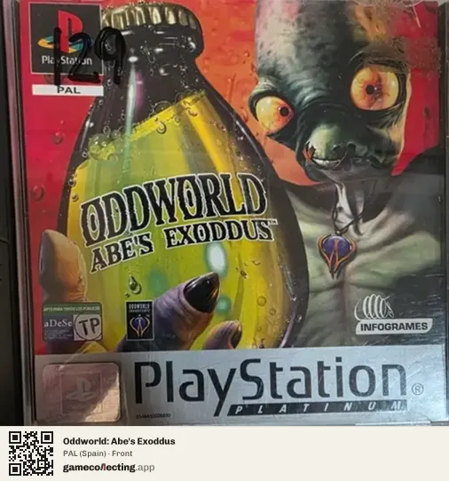 Oddworld: Abe's Exoddus PlayStation, Spain box front