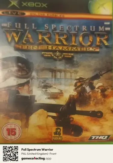 Full Spectrum Warrior Xbox, United Kingdom box front