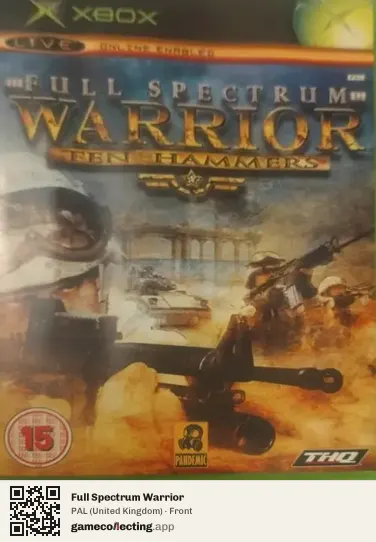 Full Spectrum Warrior Xbox, United Kingdom box front