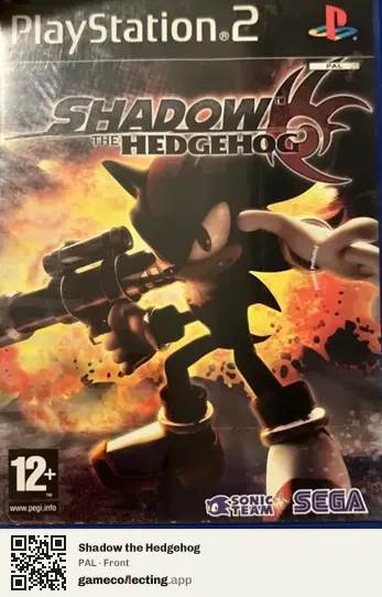 Shadow the Hedgehog PlayStation 2, PAL box front