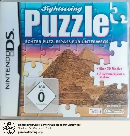 Sightseeing Puzzle: Echter Puzzlespaß für Unterwegs Nintendo DS, Germany box front