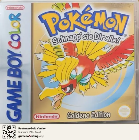 Pokémon Gold Version Game Boy Color, PAL box front