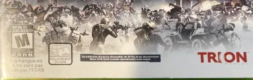 Defiance, the ESRB box on its front