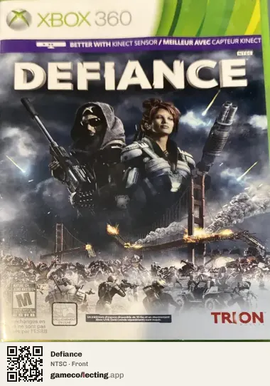 Defiance Xbox 360, NTSC box front