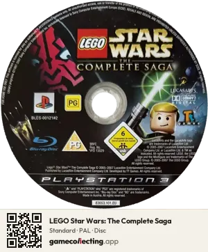 LEGO Star Wars: The Complete Saga PlayStation 3, PAL disc