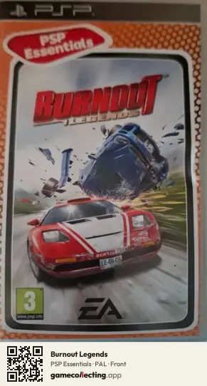 Burnout Legends PlayStation Portable, PAL box front
