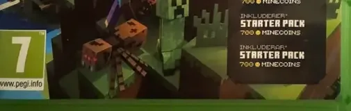 Minecraft, the PEGI square on its front
