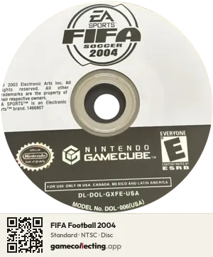 FIFA Football 2004 Nintendo GameCube, NTSC disc