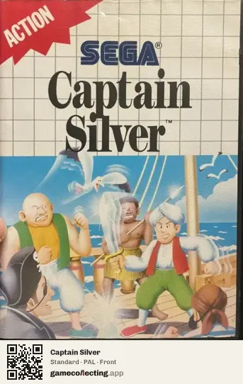 Captain Silver Sega Master System, PAL box front