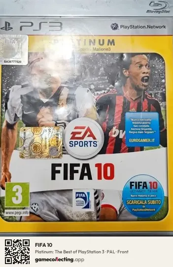 FIFA 10 PlayStation 3, PAL box front