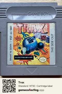Trax Game Boy, NTSC cartridge label