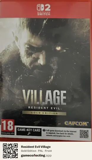 Resident Evil Village Nintendo Switch 2, PAL box front