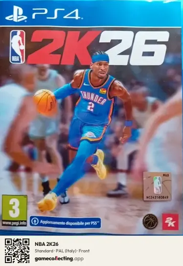 NBA 2K26 PlayStation 4, Italy box front