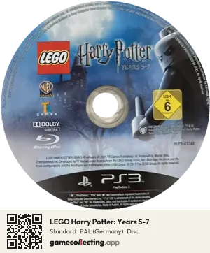 LEGO Harry Potter: Years 5-7 PlayStation 3, PAL disc