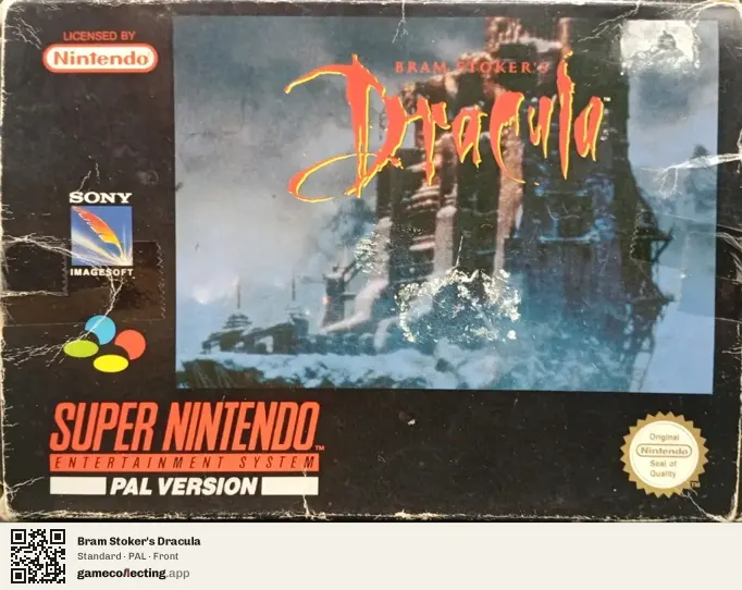 Bram Stoker's Dracula Super Nintendo Entertainment System, PAL box front