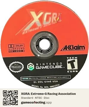 XGRA: Extreme-G Racing Association Nintendo GameCube, NTSC disc