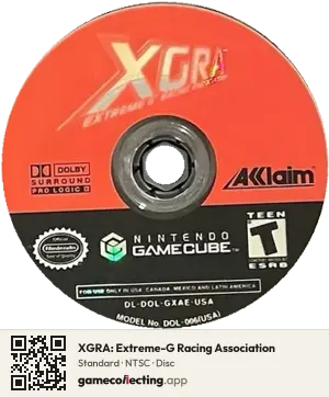 XGRA: Extreme-G Racing Association Nintendo GameCube, NTSC disc