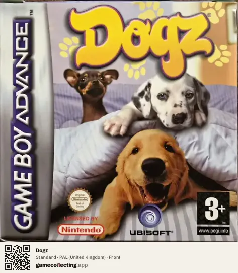 Dogz Game Boy Advance, United Kingdom box front