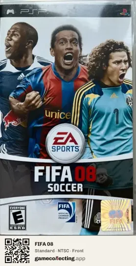 FIFA 08 PlayStation Portable, NTSC box front