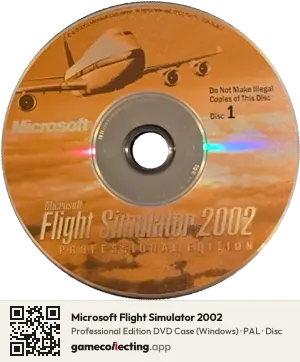 Microsoft Flight Simulator 2002 Computer, PAL disc