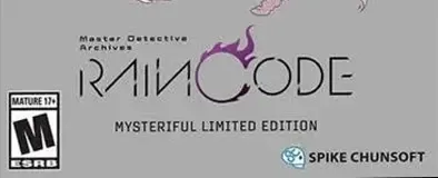 Master Detective Archives: RAIN CODE, the ESRB box on its front