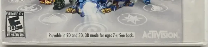 Skylanders: Giants, the ESRB box on its front