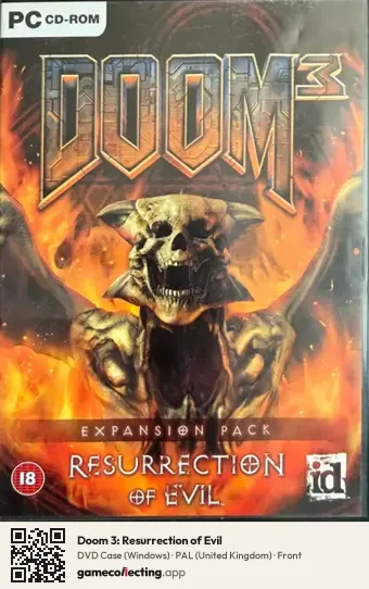 Doom 3: Resurrection of Evil Computer, United Kingdom box front