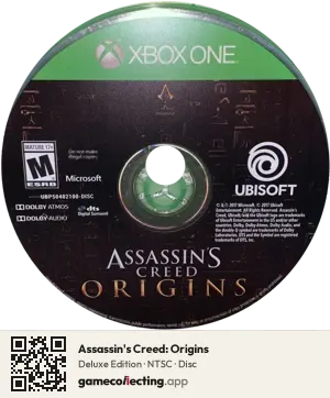 Assassin's Creed: Origins Xbox One, NTSC disc