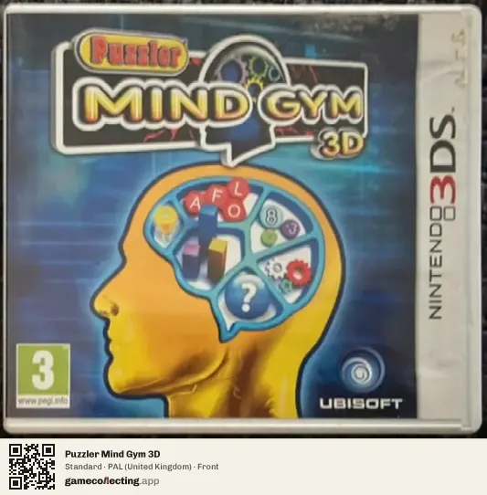 Puzzler Mind Gym 3D Nintendo 3DS, United Kingdom box front