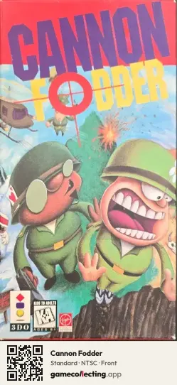 Cannon Fodder 3DO Interactive Multiplayer, NTSC box front
