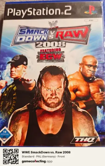 WWE SmackDown vs. Raw 2008 PlayStation 2, Germany box front