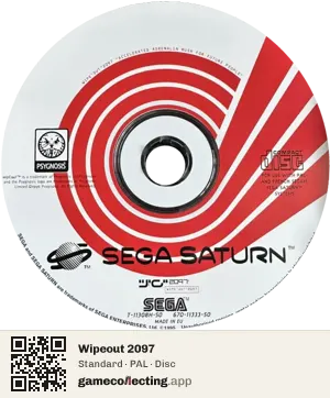 Wipeout 2097 Sega Saturn, PAL disc