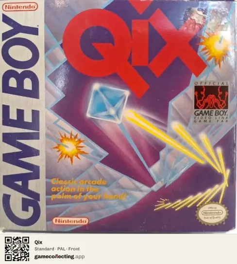 Qix Game Boy, PAL box front