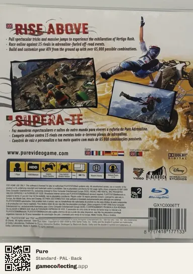 Pure PlayStation 3, PAL box back