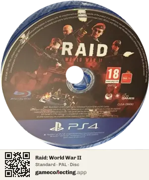 Raid: World War II PlayStation 4, PAL disc