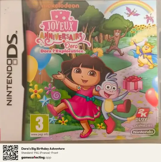 Dora's Big Birthday Adventure Nintendo DS, France box front