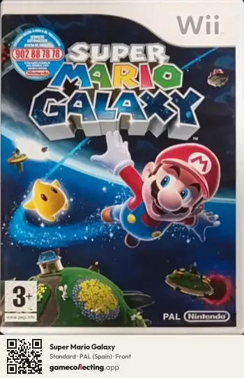Super Mario Galaxy Nintendo Wii, Spain box front