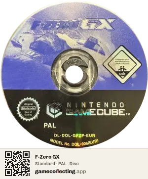 F-Zero GX Nintendo GameCube, PAL disc