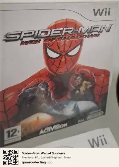 Spider-Man: Web of Shadows Nintendo Wii, United Kingdom box front